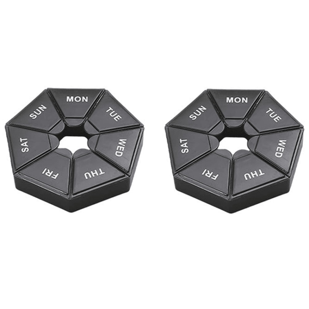 Portable Weekly Pill Organizer 7 Grid Travel Pill Case Moisture Proof Storage Set 10