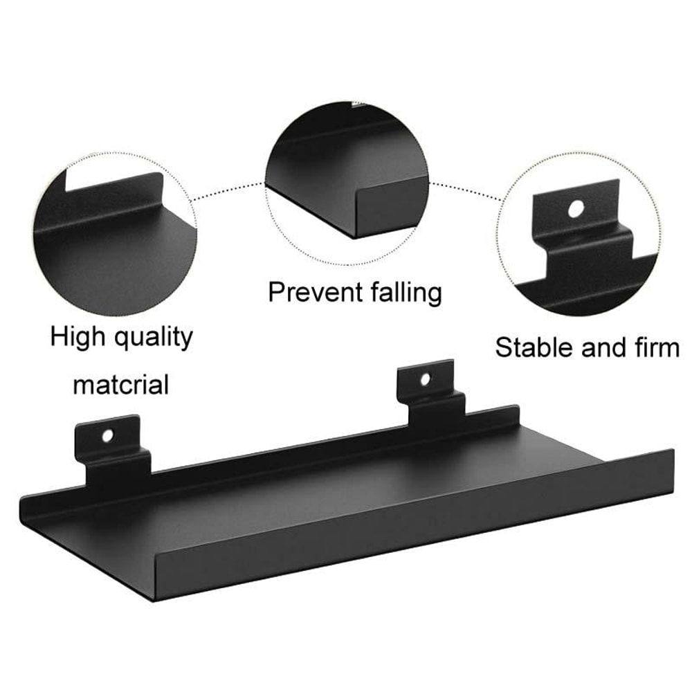 Minimalist Metal Wall Mounted Display Rack Shelf for Decorative Storage & Retail Display