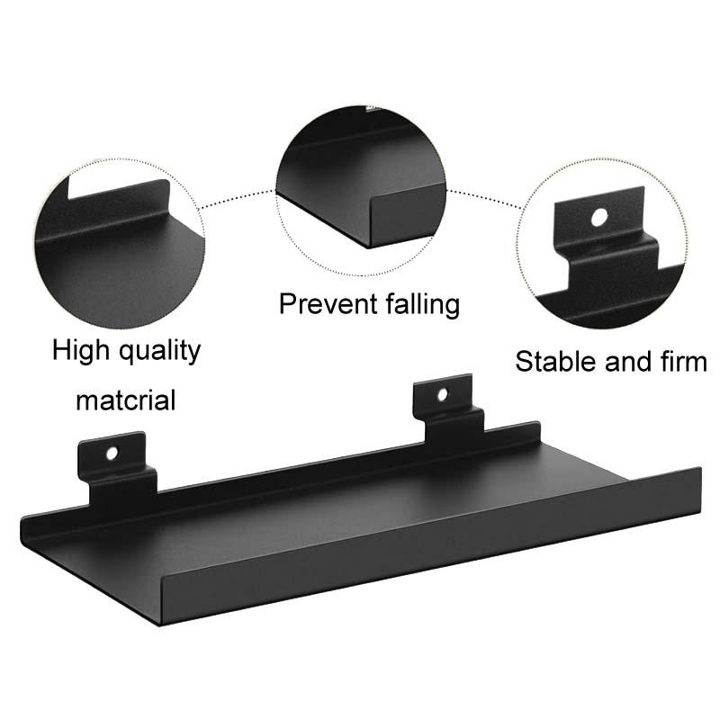 Minimalist Metal Wall Mounted Display Rack Shelf for Decorative Storage & Retail Display