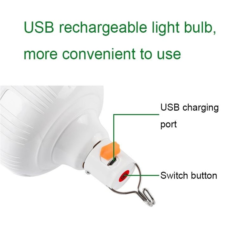 USB Rechargeable LED Camping Light Portable Hanging Bulb For Outdoor Emergency Lighting 4