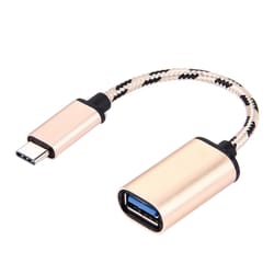 compact usb c to usb adapter cable 15cm woven durable type c male to usb female converter