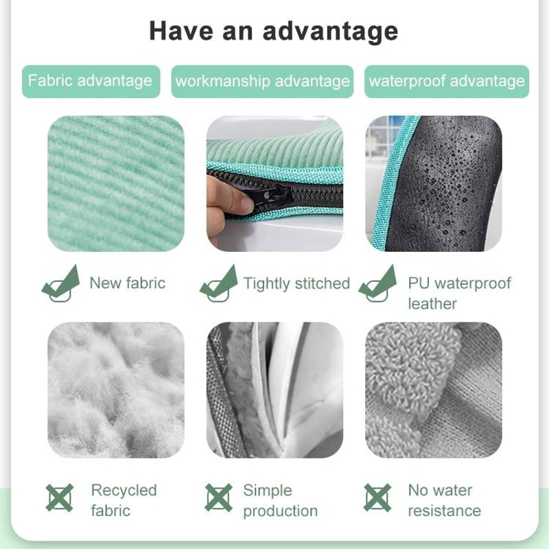 Washable Toilet Seat Cover Warmer Soft Cushion Toilet Lid Mat Bathroom Seat Pad