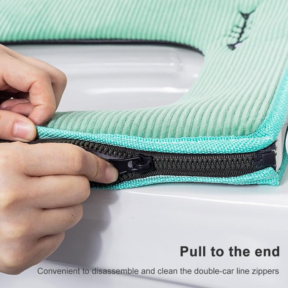 Washable Toilet Seat Cover Warmer Soft Cushion Toilet Lid Mat Bathroom Seat Pad