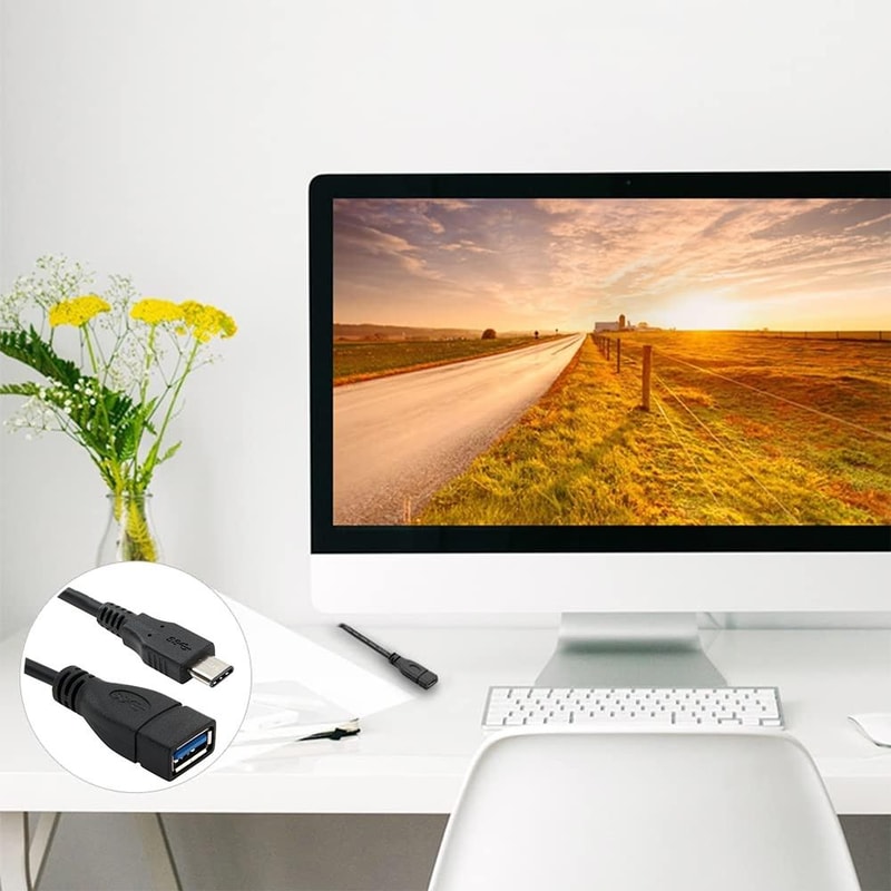 USB C OTG Adapter Cable 1m Fast Data Transfer USB Type C To USB A Female Converter 4