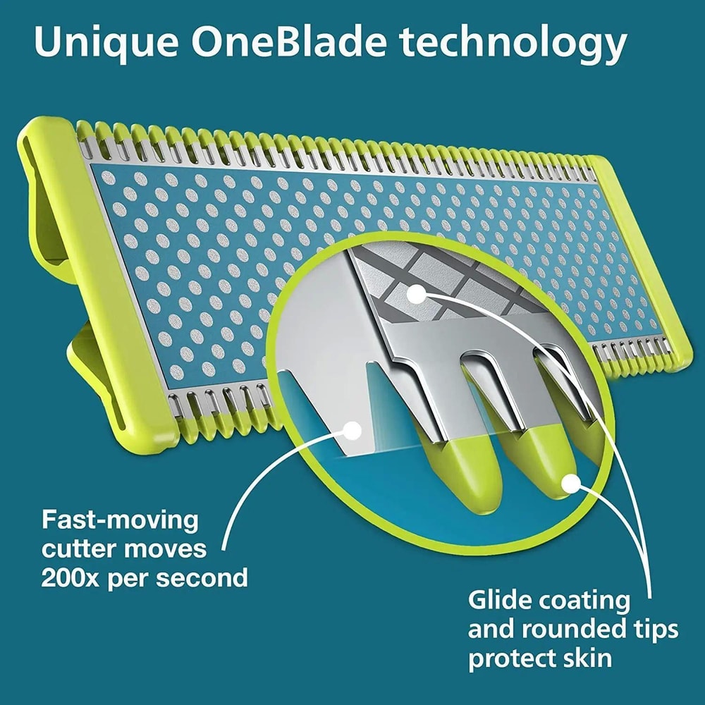 Philips OneBlade Replacement Blade Heads Precision Trim Shave Refills For QP2520 QP2630 QP6510 1