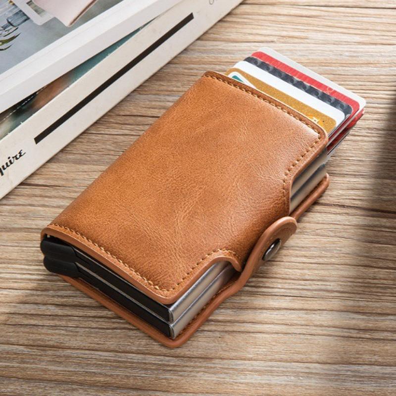 RFID Blocking Aluminum PopUp Card Holder Wallet Slim Metal Card Case 1