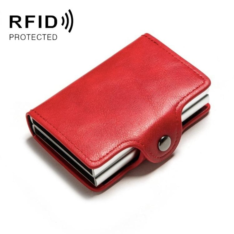 RFID Blocking Aluminum PopUp Card Holder Wallet Slim Metal Card Case 6