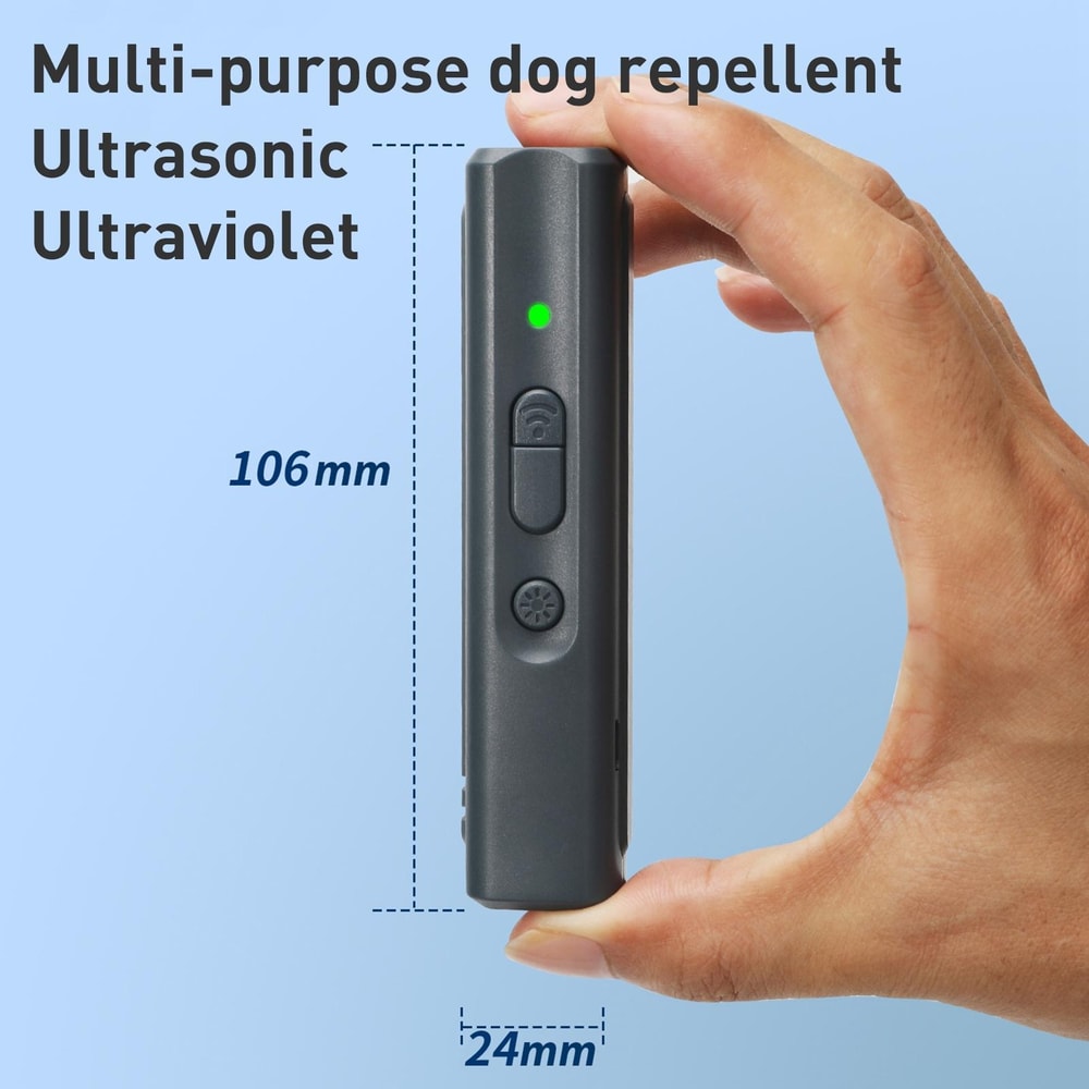 Ultrasonic Dog Repeller With UV Flashlight Portable Bark Control Device 1