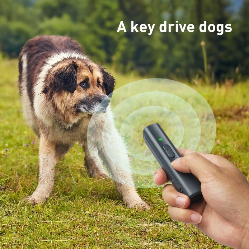 Ultrasonic Dog Repeller With UV Flashlight Portable Bark Control Device 6