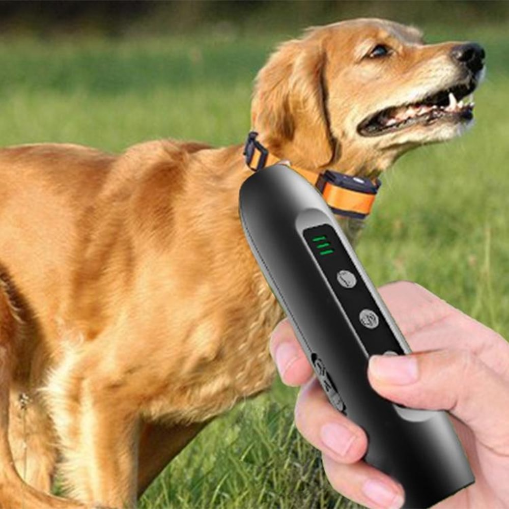 Ultrasonic Dog Repeller with UV Flashlight Portable Bark Control Device