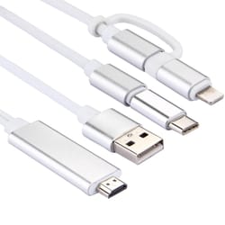 3 in 1 hdmi adapter cable 1080p screen mirroring for usb c devices