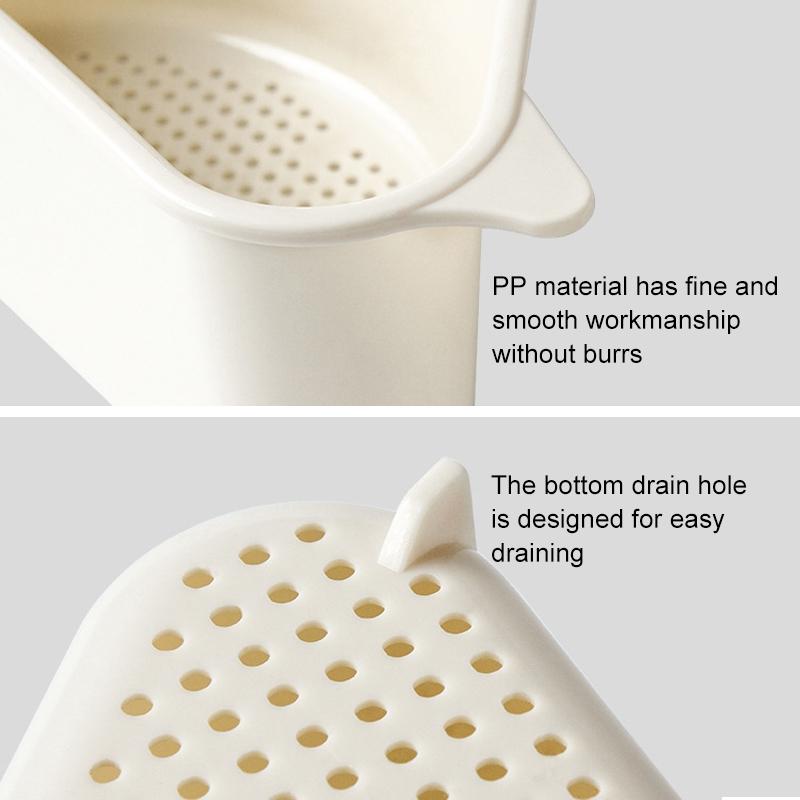 Triangle Kitchen Sink Drain Rack Suction Cup Vegetable Organizer Basket