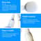 High Pressure Round Handheld Shower Head Water Saving Bathroom Sprayer 4