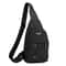 Men Canvas Chest Bag Crossbody Sling With Headphone Port Multi Pocket Travel Shoulder Bag 8