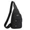 Men Canvas Chest Bag Crossbody Sling With Headphone Port Multi Pocket Travel Shoulder Bag 8