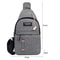 Men Canvas Chest Bag Crossbody Sling With Headphone Port Multi Pocket Travel Shoulder Bag 4