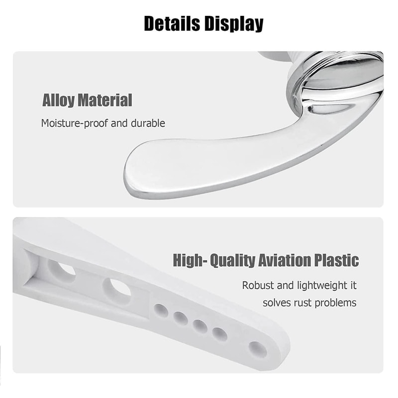 Universal Toilet Flush Handle Replacement Kit with Zinc Alloy Lever and Chain