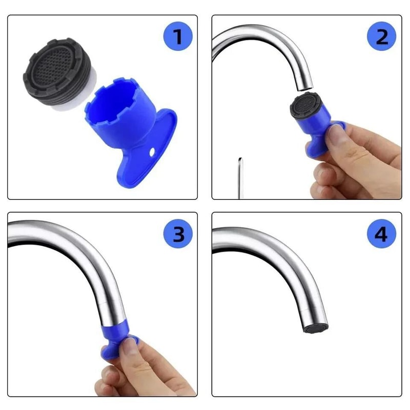 Faucet Aerator Wrench Set Universal Sink Filter Tool For Easy Installation Removal 5