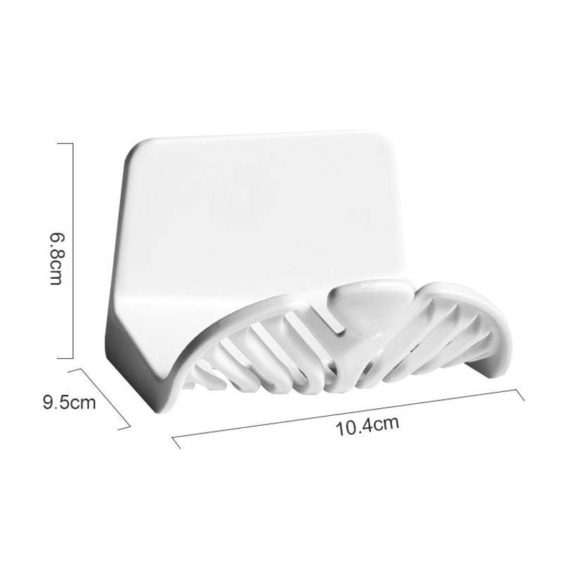 Wall Mounted Soap Dish Drain Rack Bathroom Organizer ABS Soap Holder 4