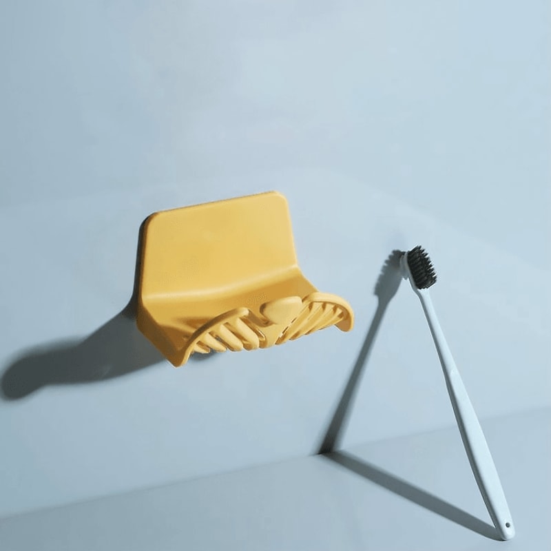 Wall Mounted Soap Dish Drain Rack Bathroom Organizer ABS Soap Holder 14