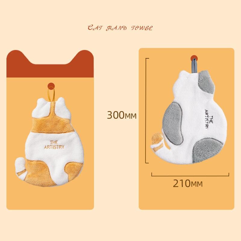 Cute Cat Hanging Hand Towel For Bathroom And Kitchen 5