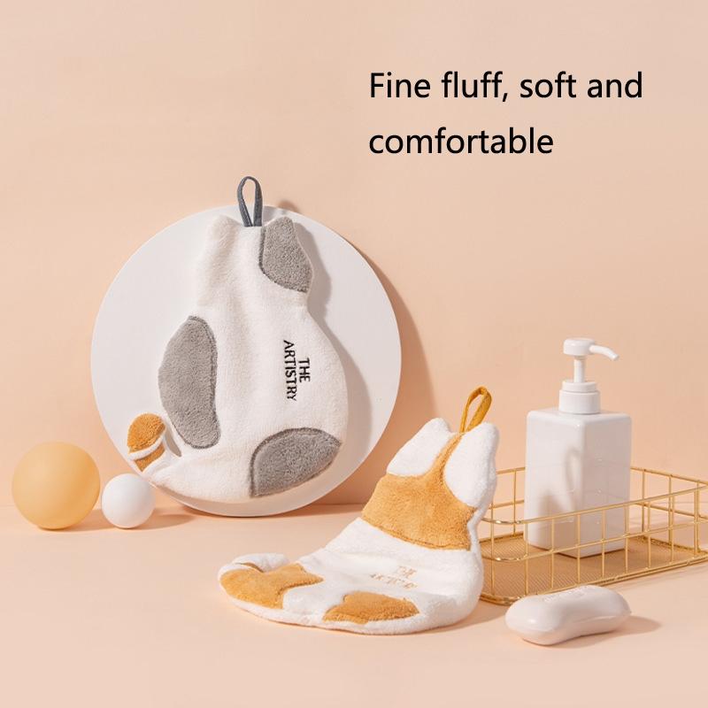 Cute Cat Hanging Hand Towel For Bathroom And Kitchen 4