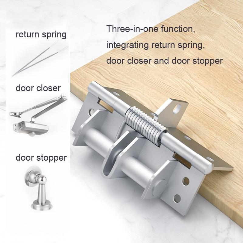 4 Inch Automatic Door Closer Hinge Multifunction Soft Close Door Stopper 6
