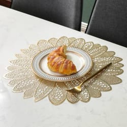 sunflower shape pvc heat resistant dining table placemat kitchen decor mat