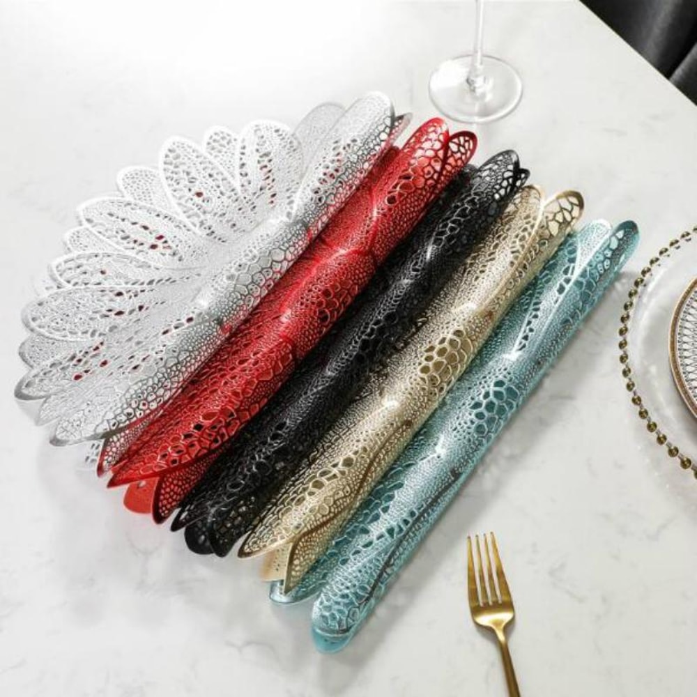 Sunflower Shape PVC Heat Resistant Dining Table Placemat Kitchen Decor Mat