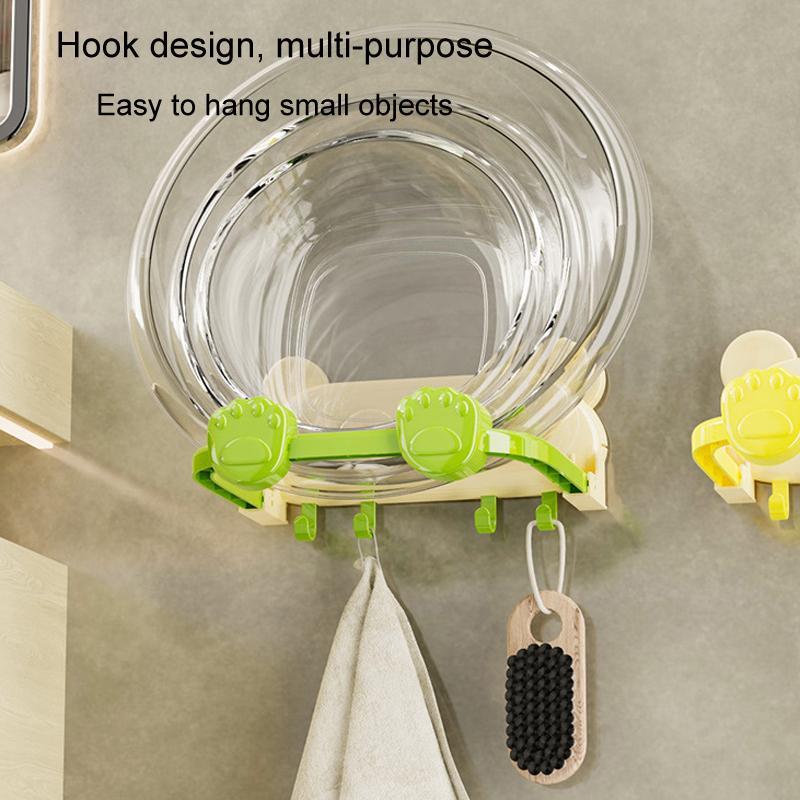 Foldable Suction Cup Basin Rack No Drill Bathroom Shelf 6