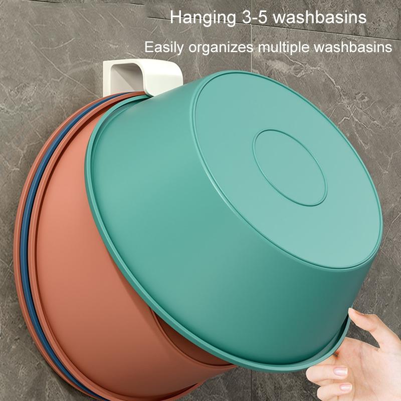 No Drill Bathroom Shelf Set Wall Mounted Storage Rack Adhesive Organizer 5