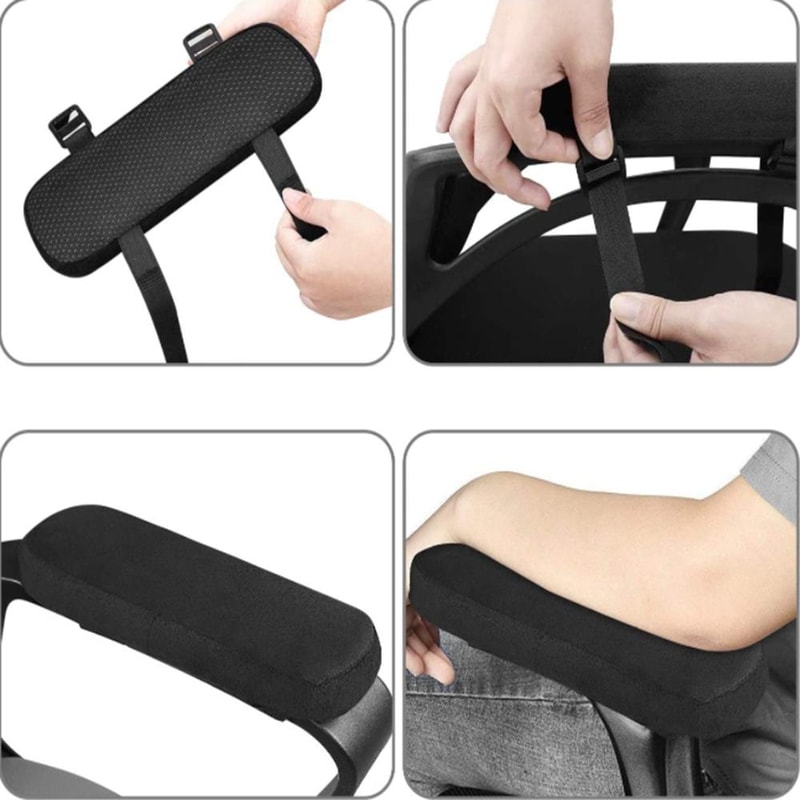 Ergonomic Memory Foam Armrest Pads for Office Chair Support