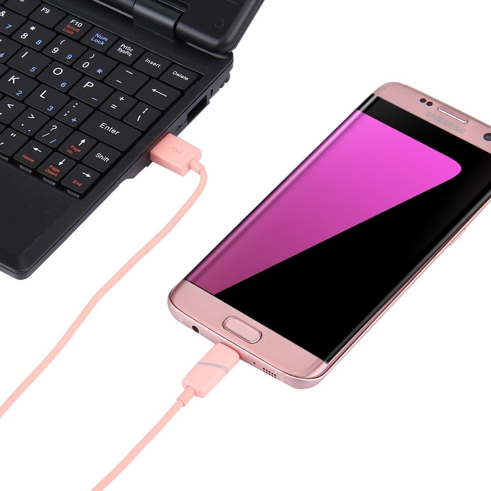 LED Micro USB Cable With Indicator Light Bobbin Storage Case 1M Fast Charging Data Sync Cord 5