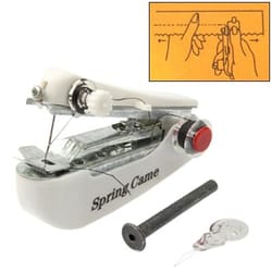 handheld mini sewing machine portable quick clothing repair tool for fabric fixes travel use
