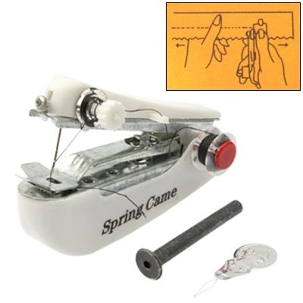 Handheld Mini Sewing Machine Portable Quick Clothing Repair Tool for Fabric Fixes Travel Use