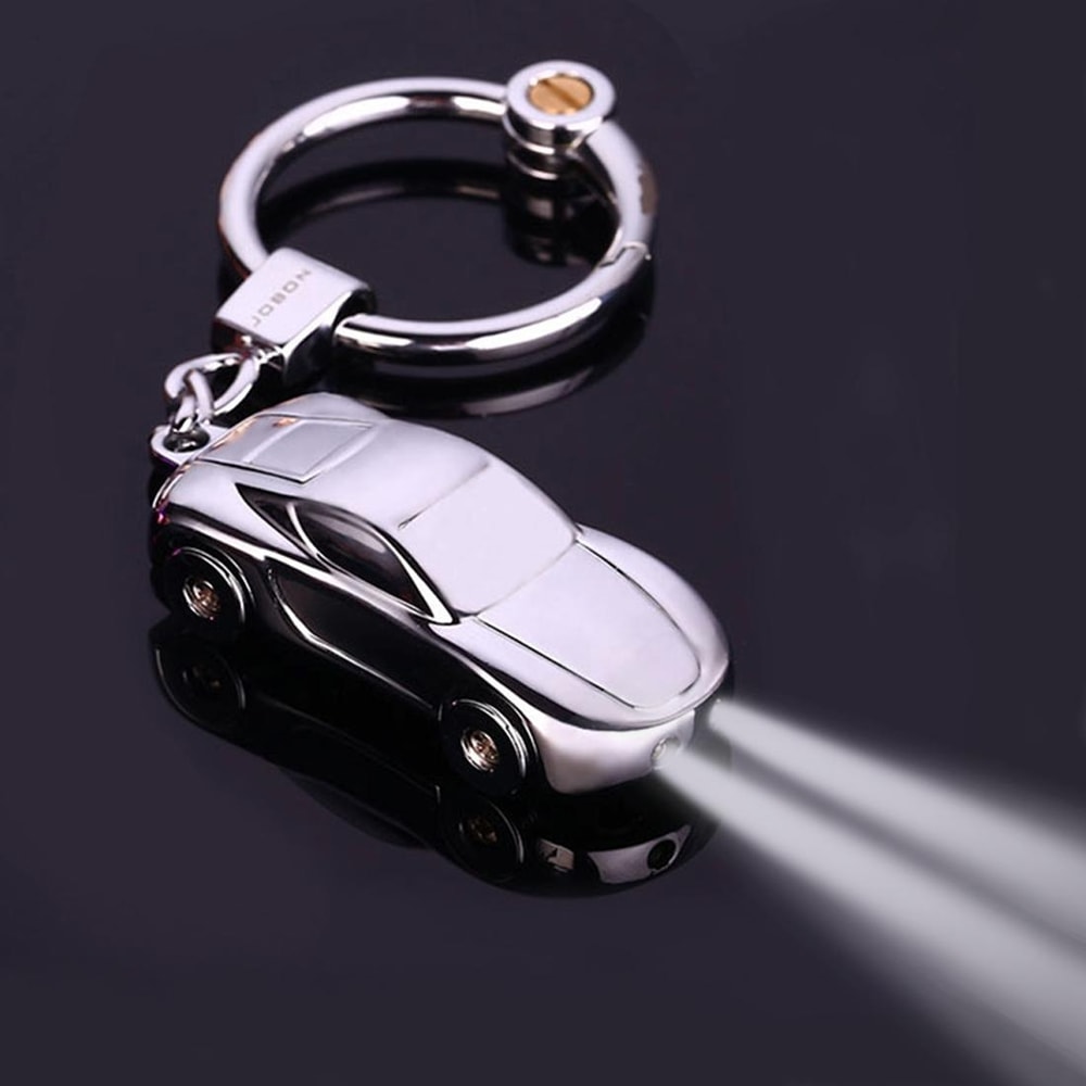 Metal Car Shape Decorative Keychain HolderRandom Color Delivery