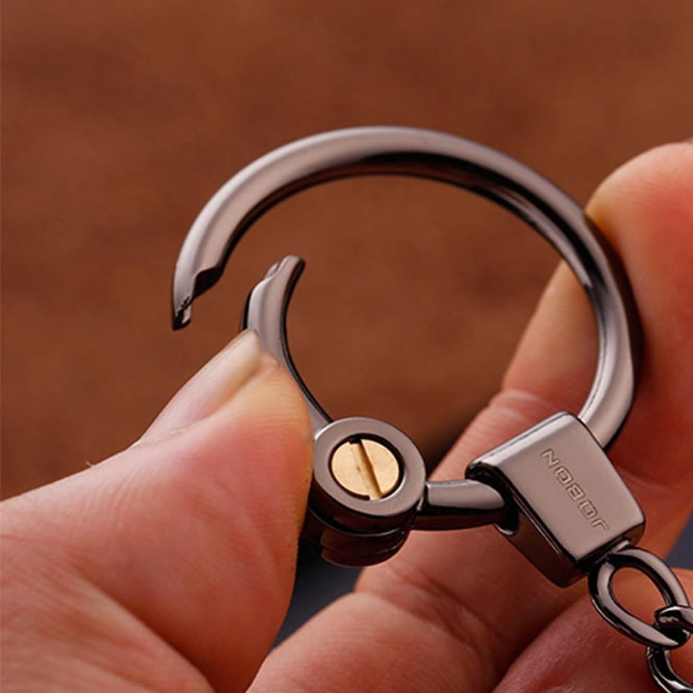 Metal Car Shape Decorative Keychain HolderRandom Color Delivery