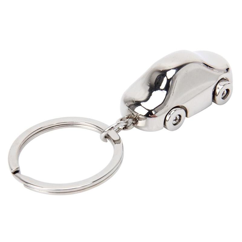 Metal Car Shape Decorative Keychain HolderRandom Color Delivery