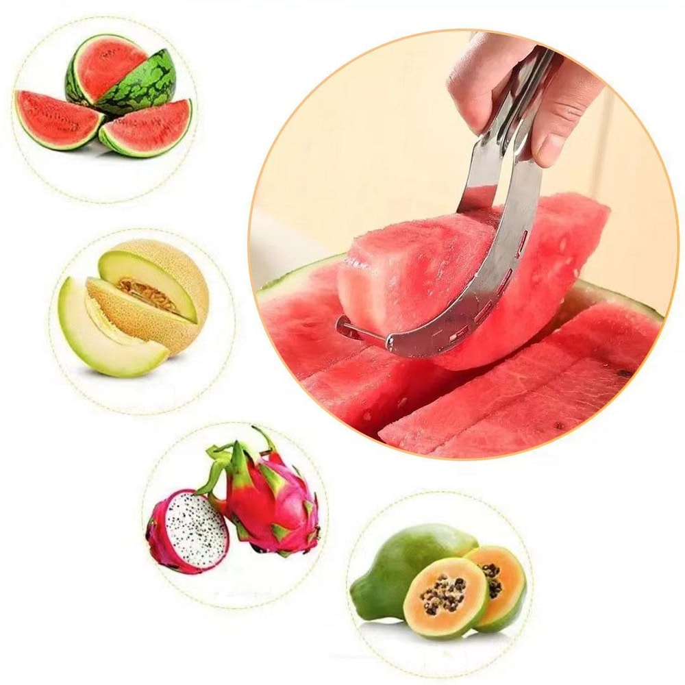 Thickened Stainless Steel Watermelon Slicer and Melon Cutter