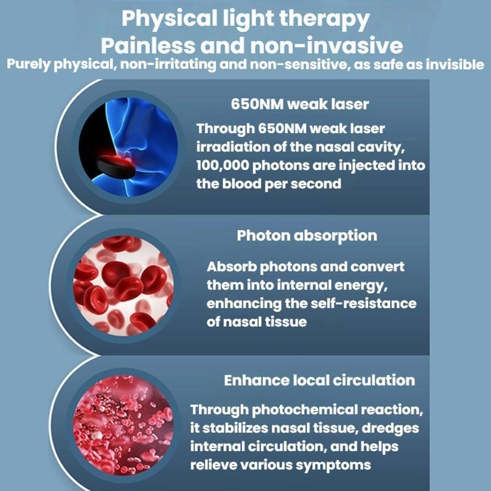 Portable Infrared Nasal Therapy Device For Allergic Rhinitis Relief And Sinus Comfort 4