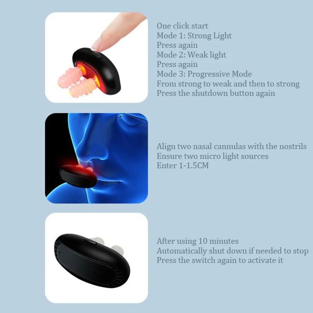 Portable Infrared Nasal Therapy Device For Allergic Rhinitis Relief And Sinus Comfort 6