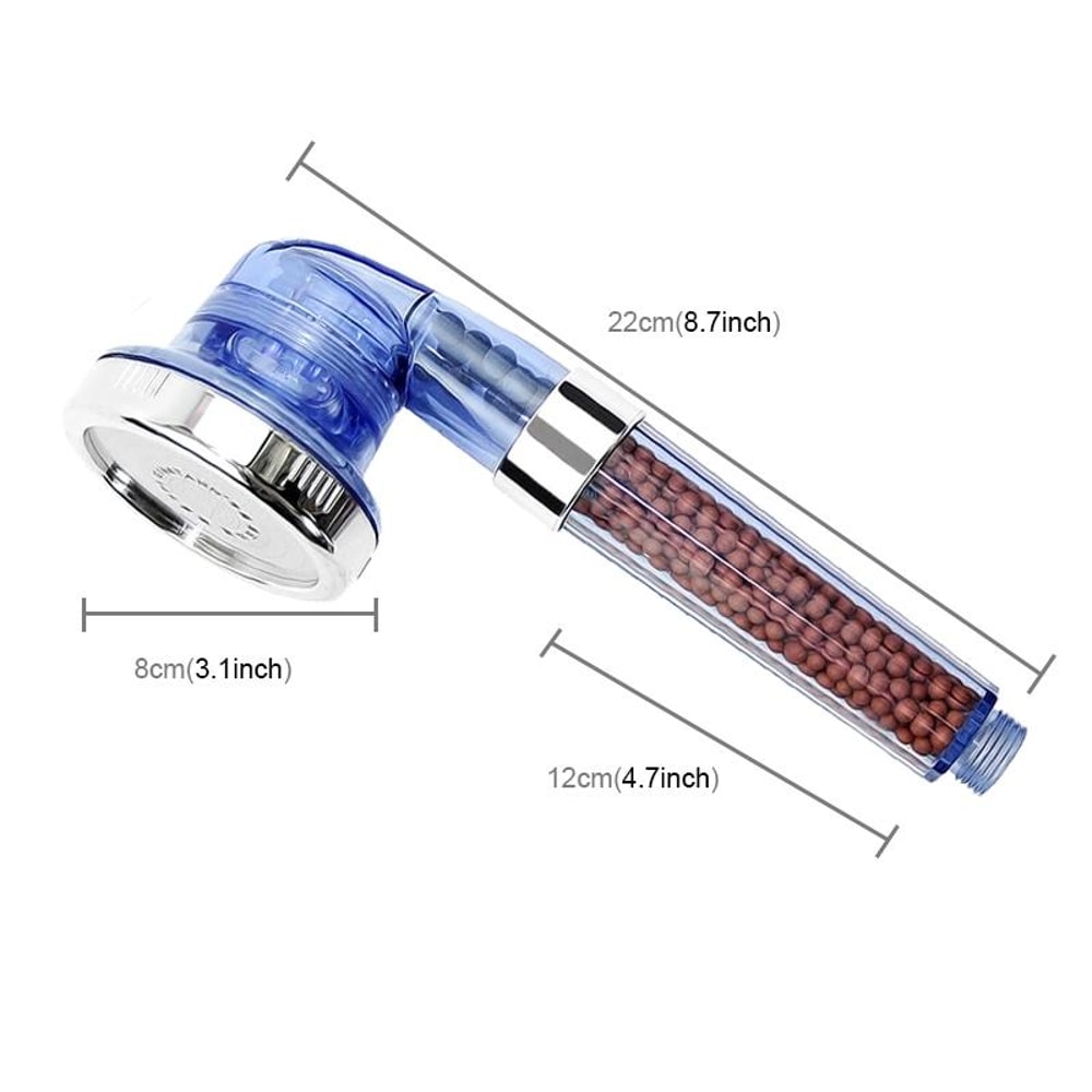 High Pressure Filtered Shower Head With Negative Ion Beads 3 Spray Modes 1