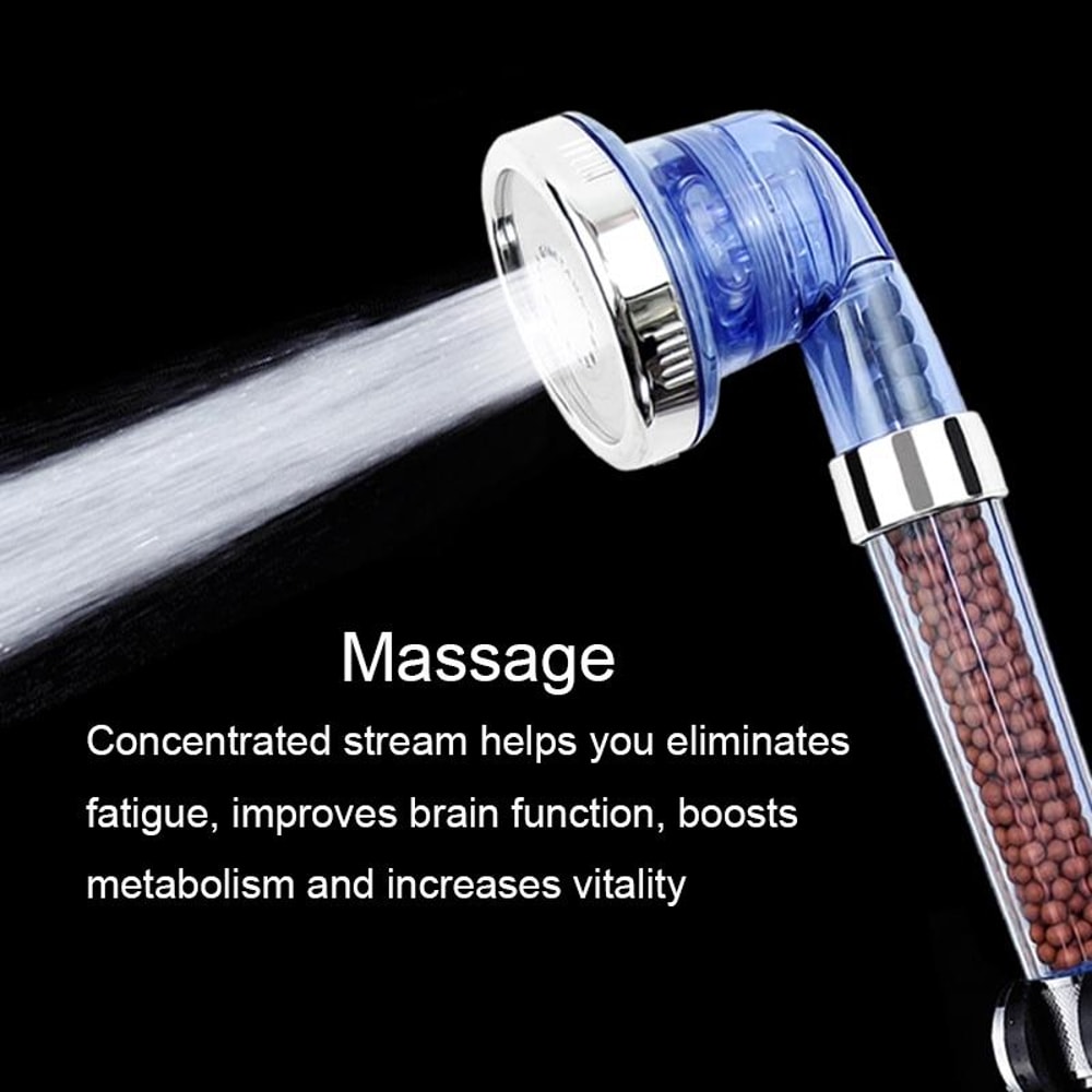 High Pressure Filtered Shower Head With Negative Ion Beads 3 Spray Modes 5