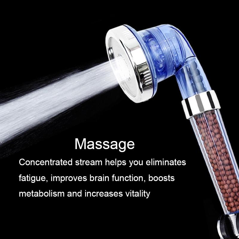 High Pressure Filtered Shower Head With Negative Ion Beads 3 Spray Modes 5