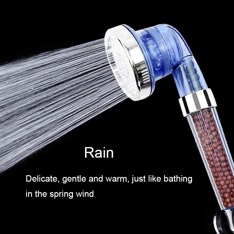 High Pressure Filtered Shower Head With Negative Ion Beads 3 Spray Modes 6