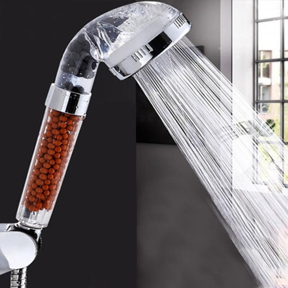 High Pressure Filtered Shower Head with Negative Ion Beads & 3 Spray Modes