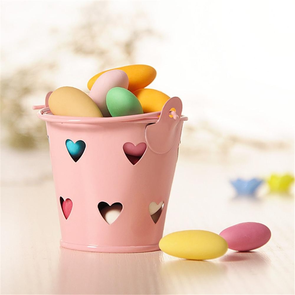 Heart Hollow Round Cute Desk Pen Holder Mini Desktop Storage Bucket Organizer