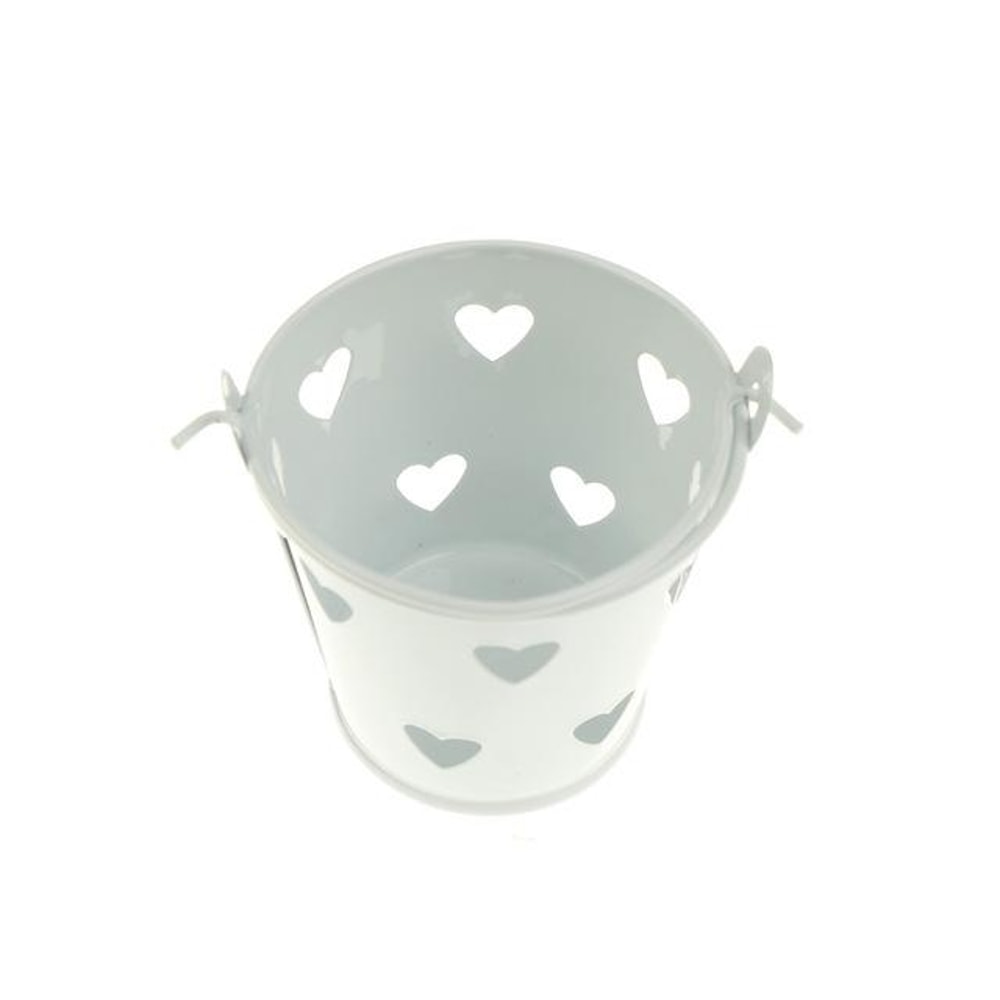 Heart Hollow Round Cute Desk Pen Holder Mini Desktop Storage Bucket Organizer