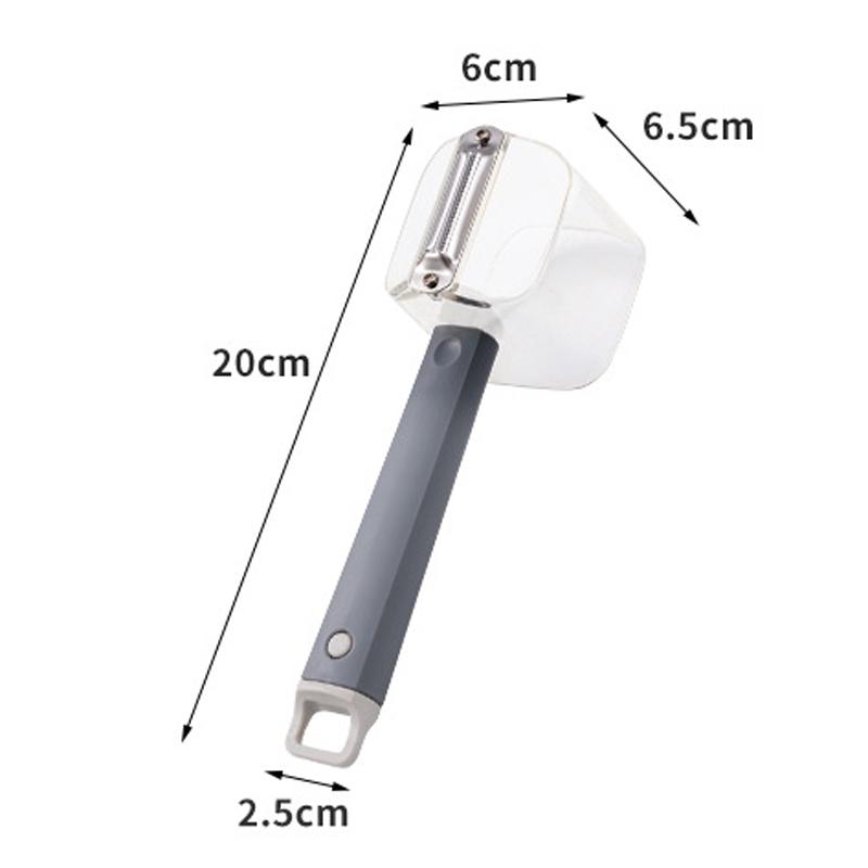 Stainless Steel Vegetable Peeler With Long Handle And Storage Box 6