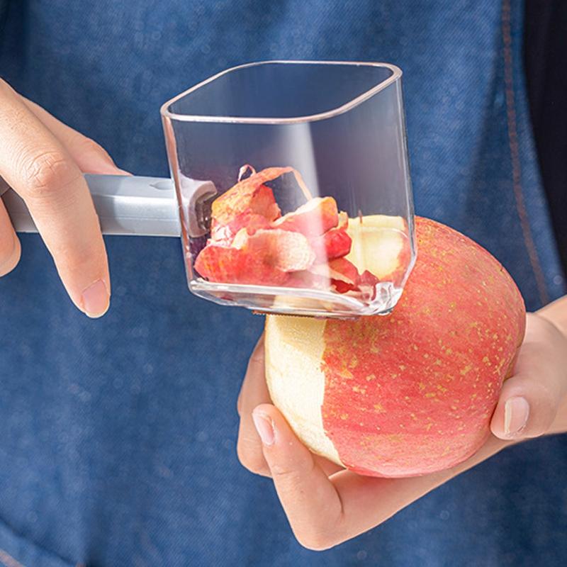 Stainless Steel Vegetable Peeler With Long Handle And Storage Box 5